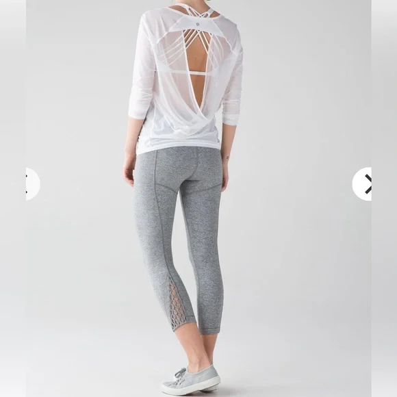 Lululemon True Self Crop II Legging Heathered Slate Size 4 - Picture 2 of 16